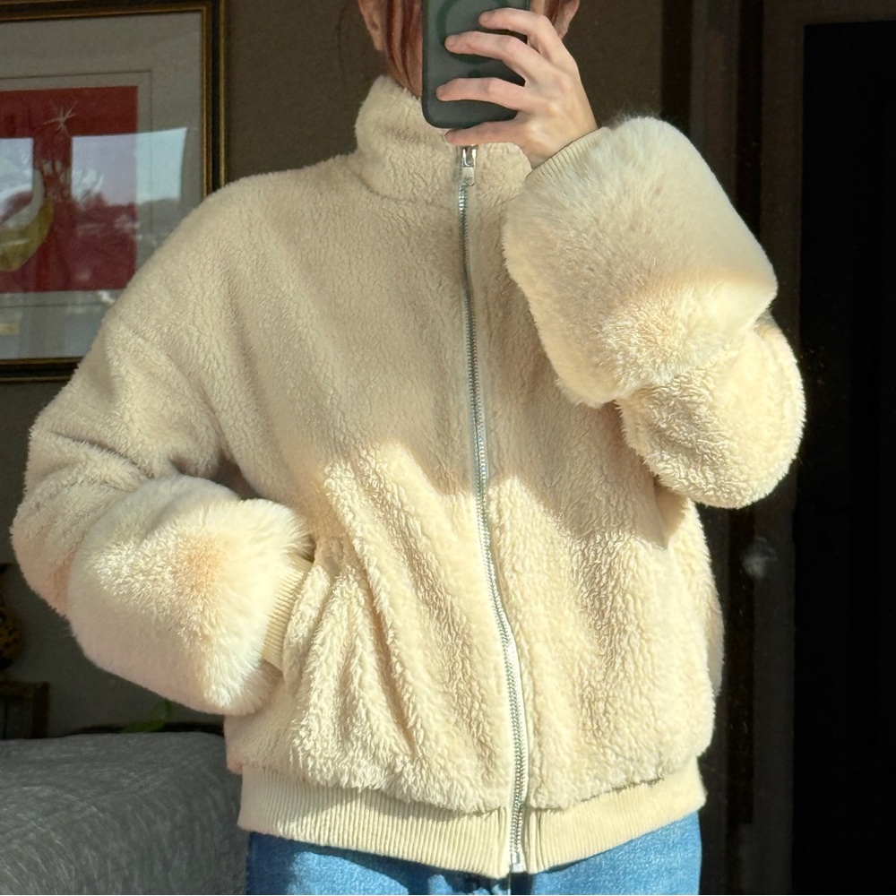 Cream Teddy Jacket